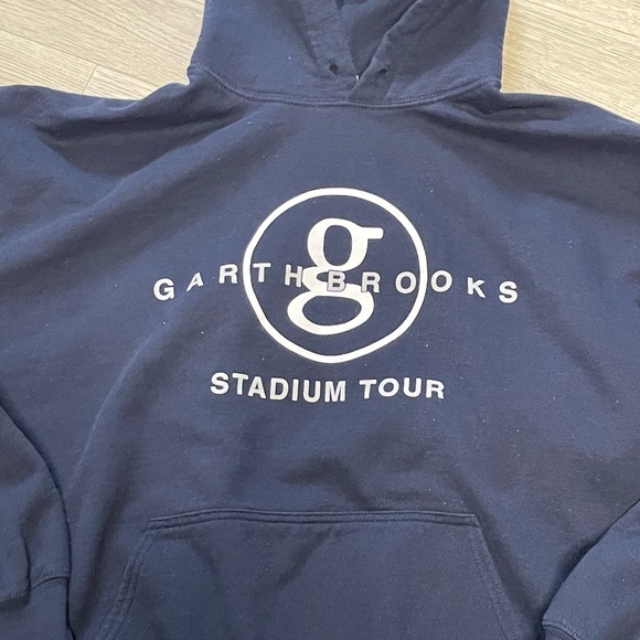 Garth Brooks Hoodie XL - Stadium Tour Edition (can be unisex) Navy Blue - Picture 2 of 6